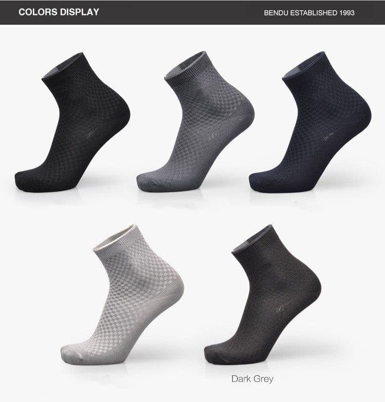 image-Bamboo Fiber Anti Odor Socks Middle Tube