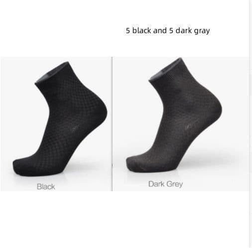 image-Bamboo Fiber Anti Odor Socks Middle Tube