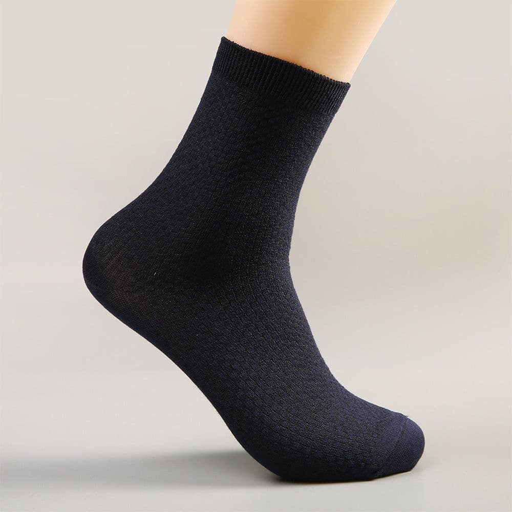 image-Bamboo Fiber Anti Odor Socks Middle Tube