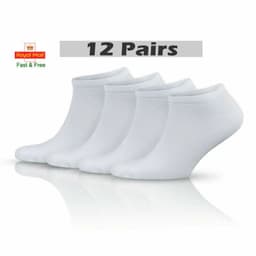 image-12 Pair Men Women Trainer Liner Ankle Socks Invisible Cotton Low Cut Sport Socks