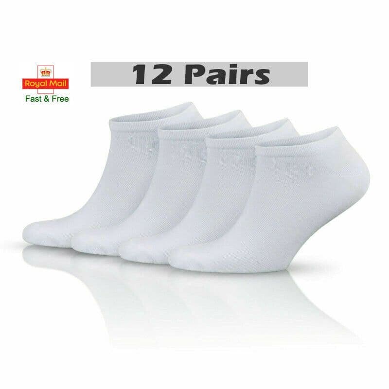 image-12 Pair Men Women Trainer Liner Ankle Socks Invisible Cotton Low Cut Sport Socks