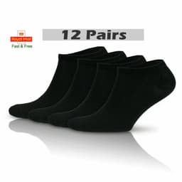 image-12 Pair Men Women Trainer Liner Ankle Socks Invisible Cotton Low Cut Sport Socks