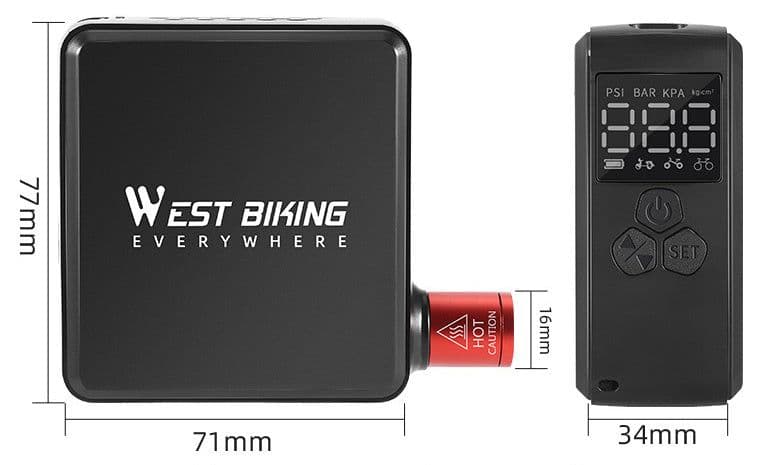 image-Mini Electric Tire Portable High Pressure American French Valve Road Mountain Bike Riding Air