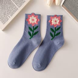 image-Three-dimensional Tulip Cotton Socks Tube Socks College Style