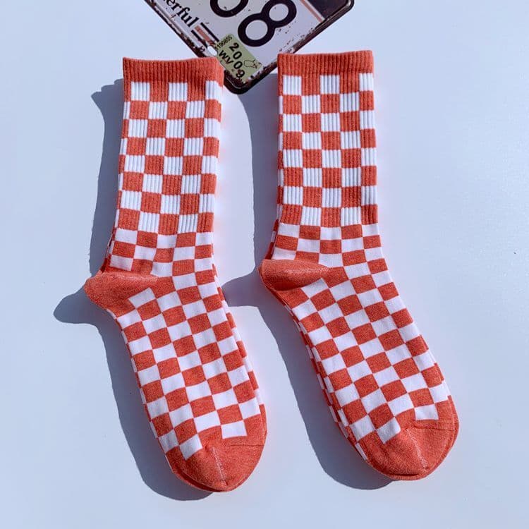 image-Socks Chessboard Socks Trendy Street European And American