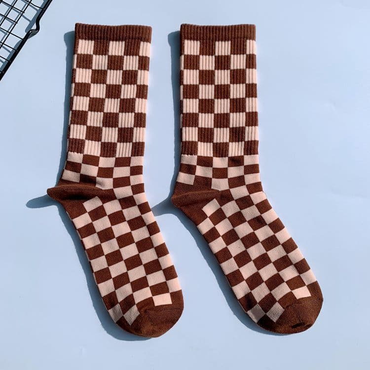 image-Socks Chessboard Socks Trendy Street European And American