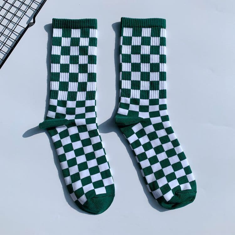 image-Socks Chessboard Socks Trendy Street European And American