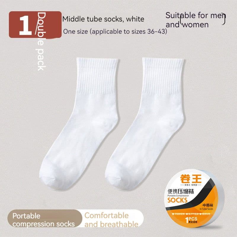 image-Disposable Socks Roll King Mid-calf Men's Travel Socks Sports And Leisure