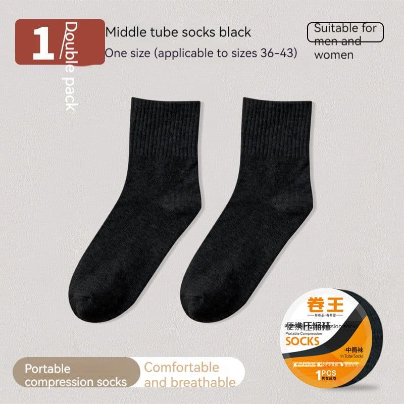 image-Disposable Socks Roll King Mid-calf Men's Travel Socks Sports And Leisure