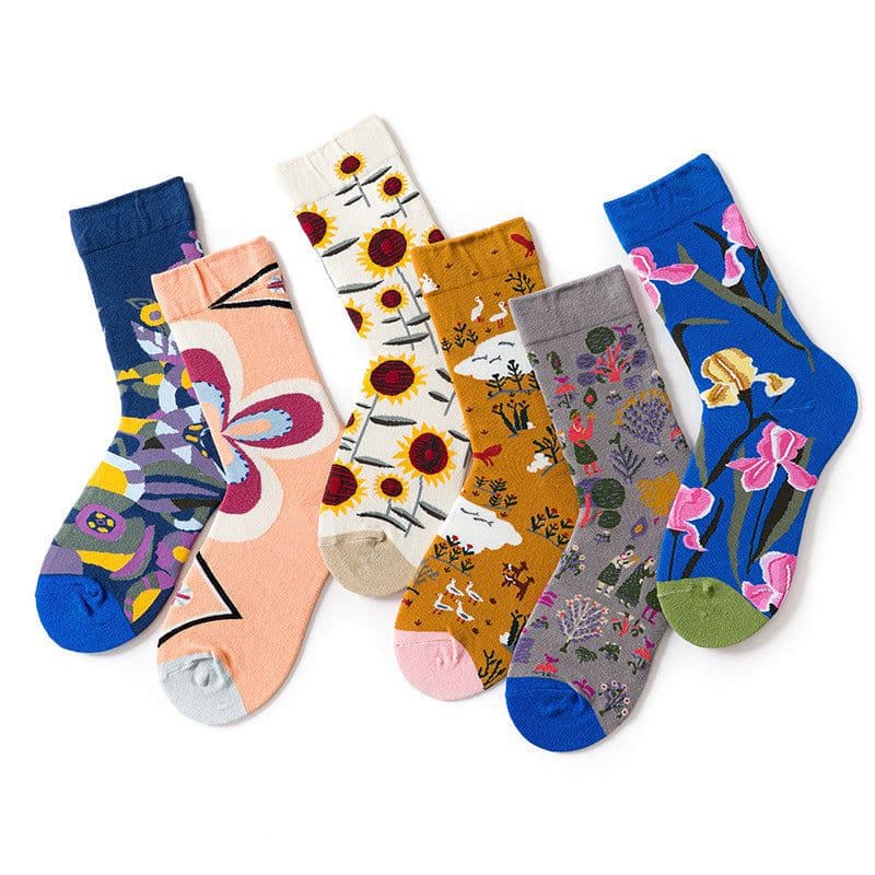 image-Creative Design Men's Middle Tube Socks Skateboard Street Couple Basketball Jk Socks