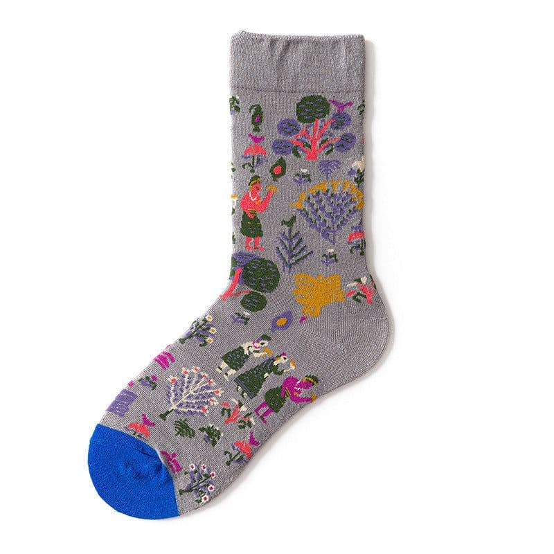 image-Creative Design Men's Middle Tube Socks Skateboard Street Couple Basketball Jk Socks