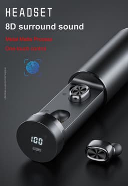 image-Bluetooth Earphone 5.0 Wireless 8D HIFI Sport MIC Earbuds Gaming Music Headset
