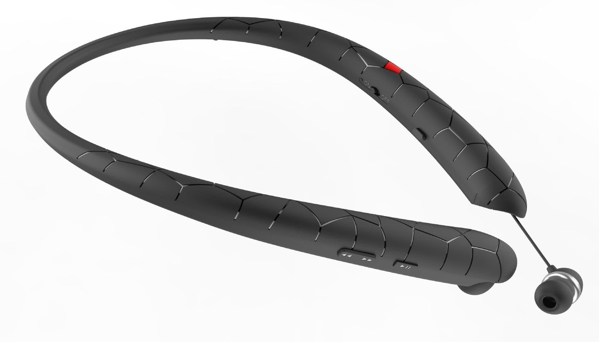 image-Sports Retractable Wire Handsfree Call Wireless Neckband Bluetooth Headphones Stereo Headset