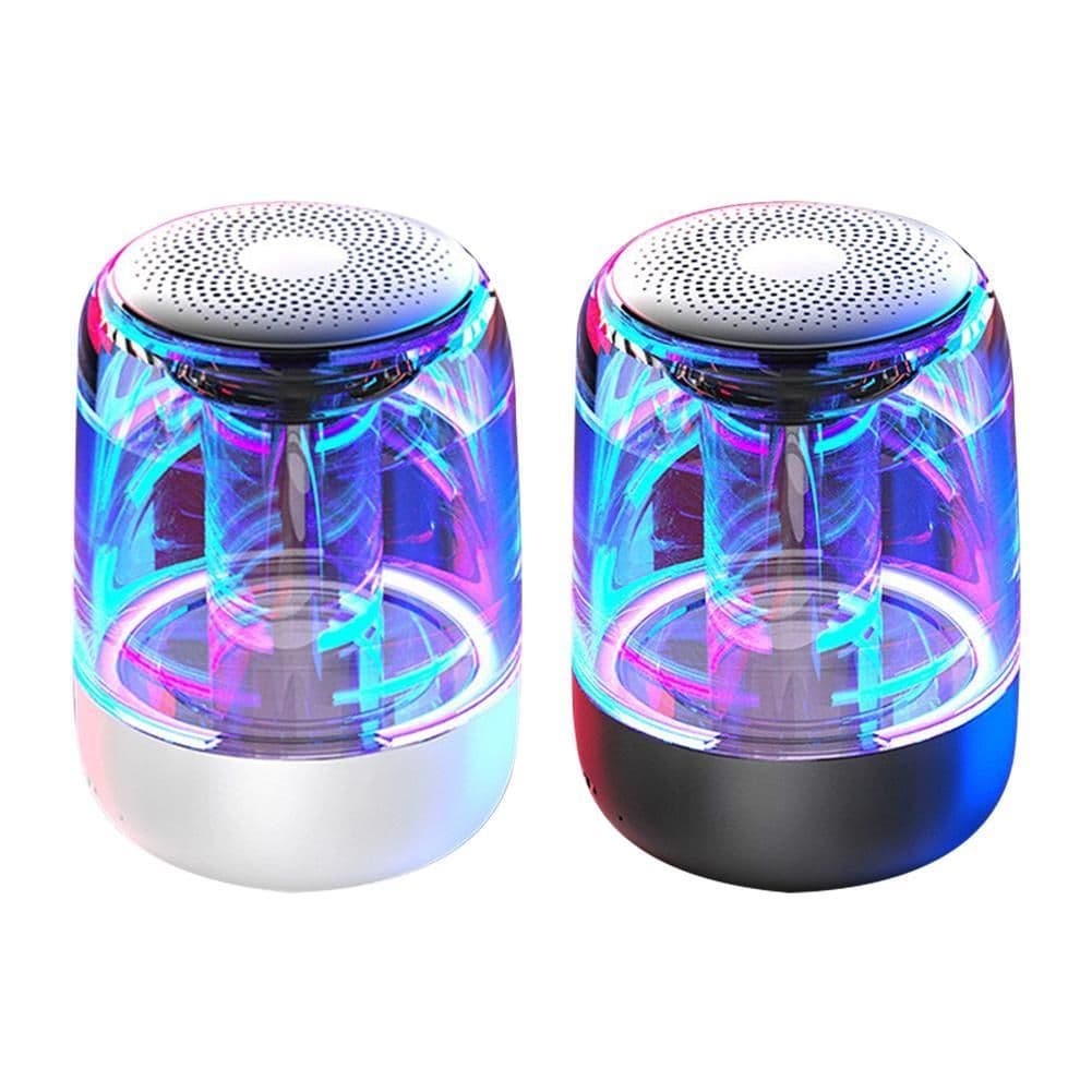 image-Portable Speakers Bluetooth Column Wireless Bluetooth Speaker Powerful Bass Radio with Variable Color LED Light