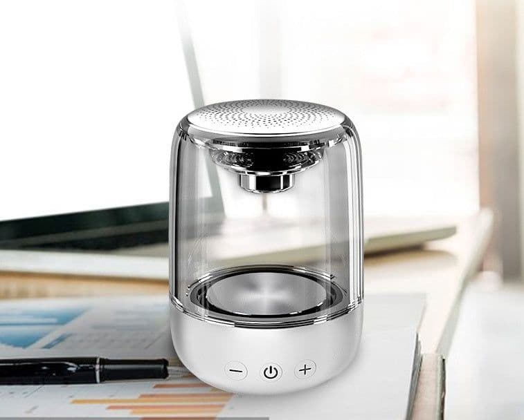 image-Portable Speakers Bluetooth Column Wireless Bluetooth Speaker Powerful Bass Radio with Variable Color LED Light
