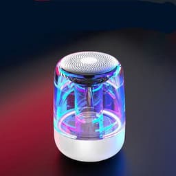 image-Portable Speakers Bluetooth Column Wireless Bluetooth Speaker Powerful Bass Radio with Variable Color LED Light