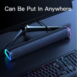 image-Compatible with Apple, 4D Computer Speaker Bar Stereo Sound subwoofer Bluetooth Speaker For Macbook Laptop Notebook PC Music Player Wired Loudspeaker
