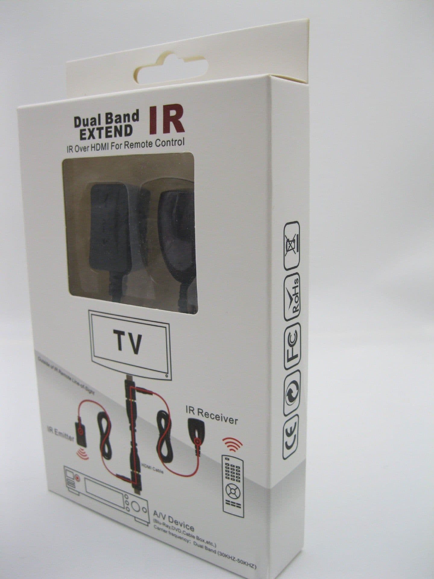 image-Newest IR Extender Infrared Repeater Remote Control 30 to 60Khz Dual Band IR Over HDMI Remote Control Extender Receiver