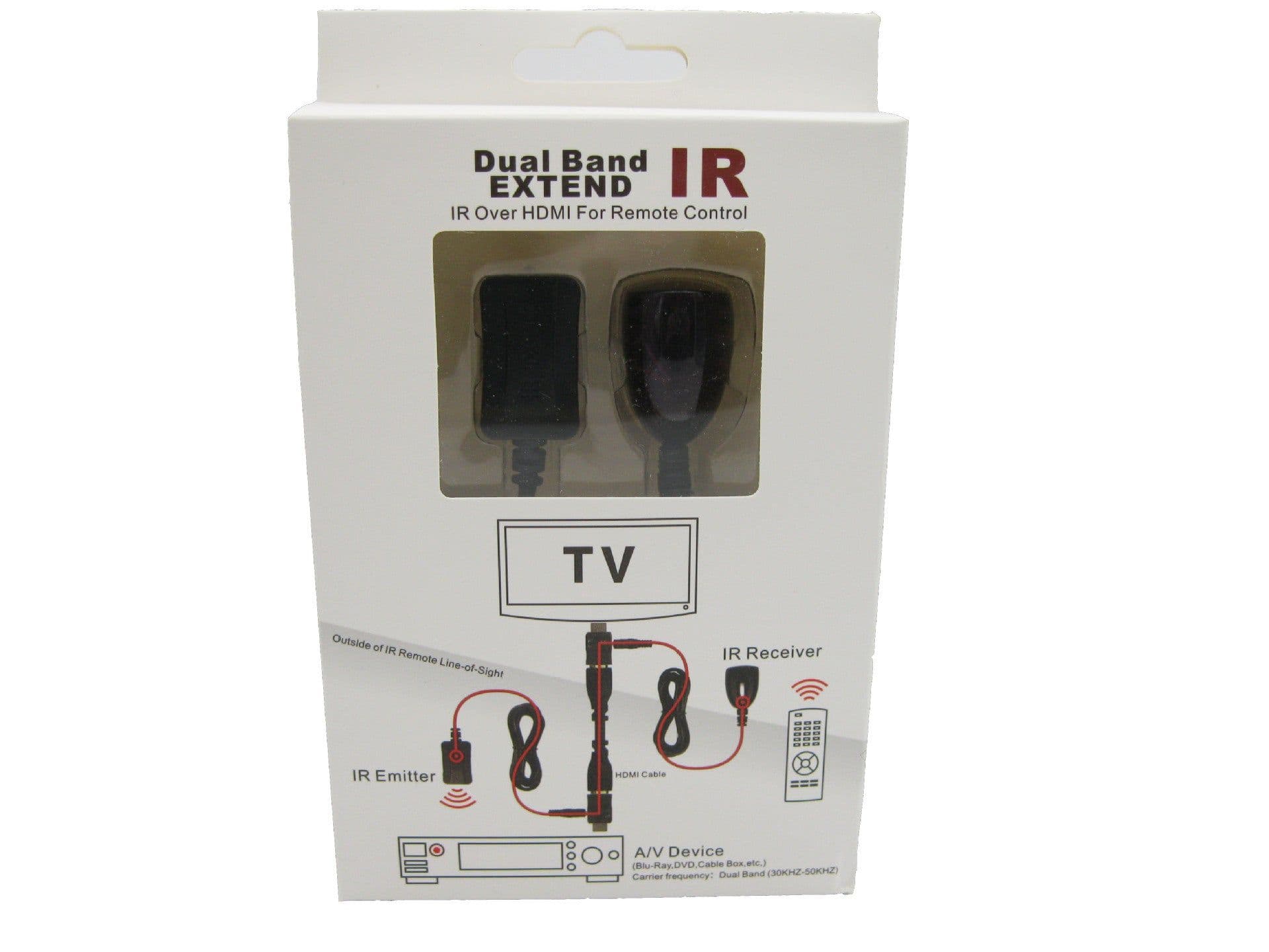 image-Newest IR Extender Infrared Repeater Remote Control 30 to 60Khz Dual Band IR Over HDMI Remote Control Extender Receiver