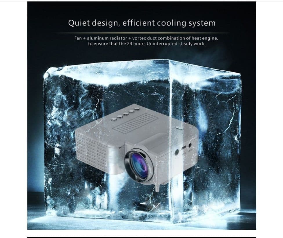 image-UNIC UC28B projector 50lumens USB TFcard LED Micro Projector