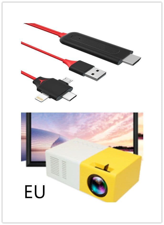 image-Portable Projector 3D Hd Led Home Theater Cinema HDMI-compatible Usb Audio Projector Yg300 Mini Projector