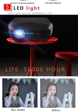 image-1080P HD Home Portable Voice Connection WiFi Mobile Phone Wireless Mini Projector