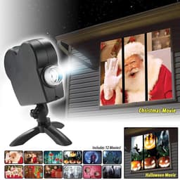 image-Halloween Christmas Laser Projector 12 Movies Disco Light Mini Window Home Theater Projector Indoor Outdoor Projector