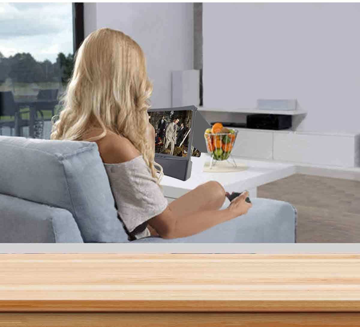 image-10 Inch Curved Screen Mobile Phone Screen Magnifier with Two Bluetooth Speaker