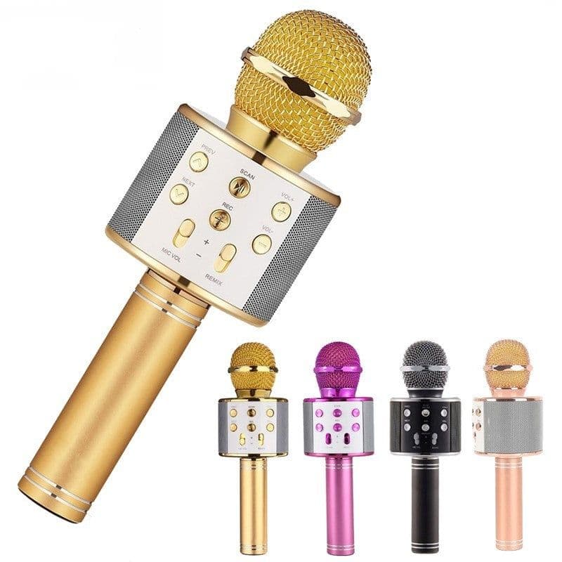 image-Wireless Microphone Portable Bluetooth Mini Home Ktv For Music Playing Singing Speaker Player