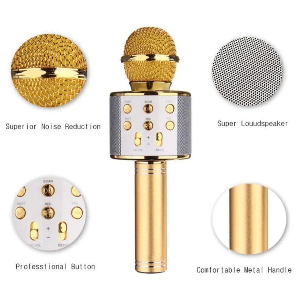 image-Wireless Microphone Portable Bluetooth Mini Home Ktv For Music Playing Singing Speaker Player