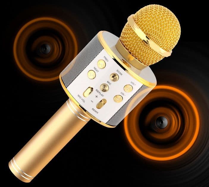 image-Wireless Microphone Portable Bluetooth Mini Home Ktv For Music Playing Singing Speaker Player
