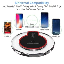 image-New Wireless Charging Dock Charger Crystal Round Charging Pad With Receiver For A-pple For Sanxing