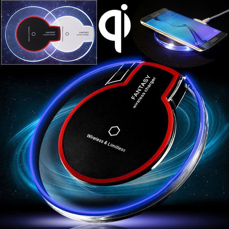 image-New Wireless Charging Dock Charger Crystal Round Charging Pad With Receiver For A-pple For Sanxing