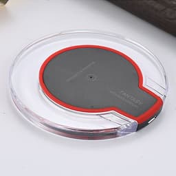image-New Wireless Charging Dock Charger Crystal Round Charging Pad With Receiver For A-pple For Sanxing