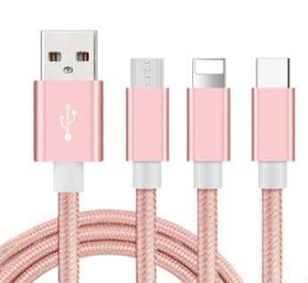 image-Compatible with Apple, Compatible with Apple , Nylon woven Android data cable USB 2.0A fast charging cable 123 meters for iPhone Galaxy Tpye C
