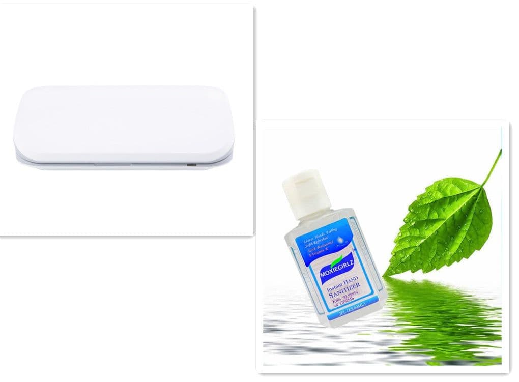 image-New 5V Double UV Phone Sterilizer Box Jewelry Phones Cleaner Personal Sanitizer Disinfection Box with Aromatherapy