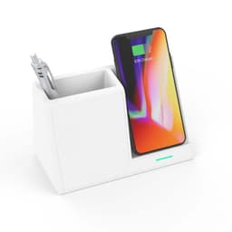image-Leather Pen Holder Wireless Charger Wireless Phone Charger And Pen Holder Fast Charging Phone