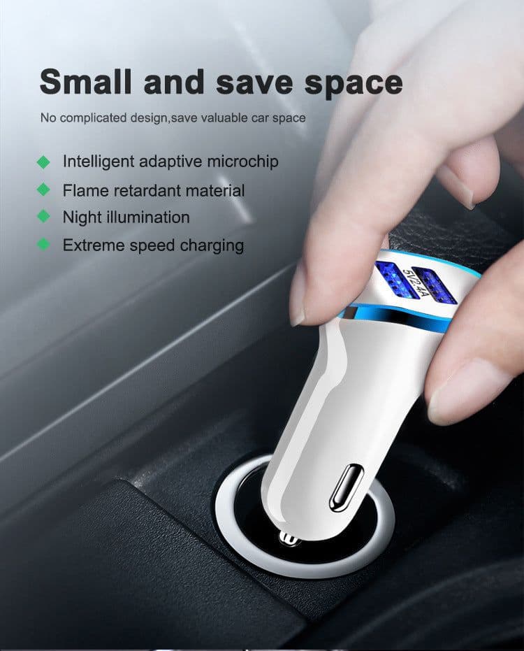 image-Car charger with dual USB