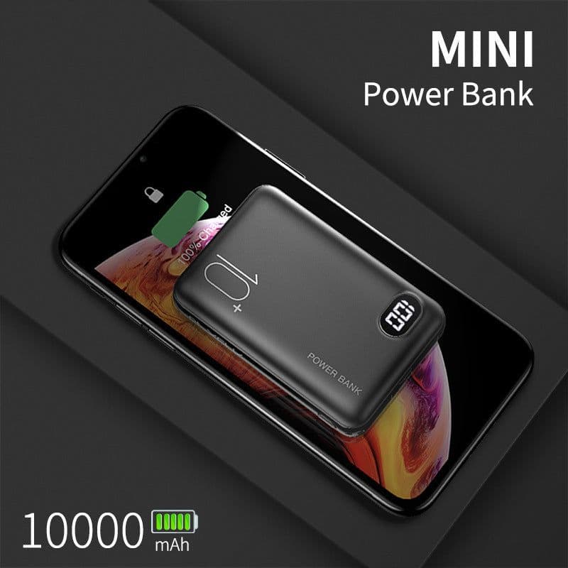 image-10000mAh two usb digital display power bank