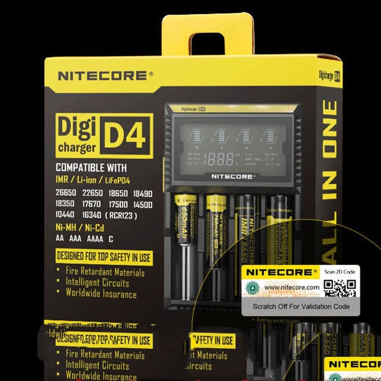 image-Download main imagesDownload variant imagesDownload description imagesNitecore D4 D2 New I4 I2 Digicharger LCD Intelligent Circuitry Global Insurance li-ion 18650 14500 16340 26650 Battery Charger