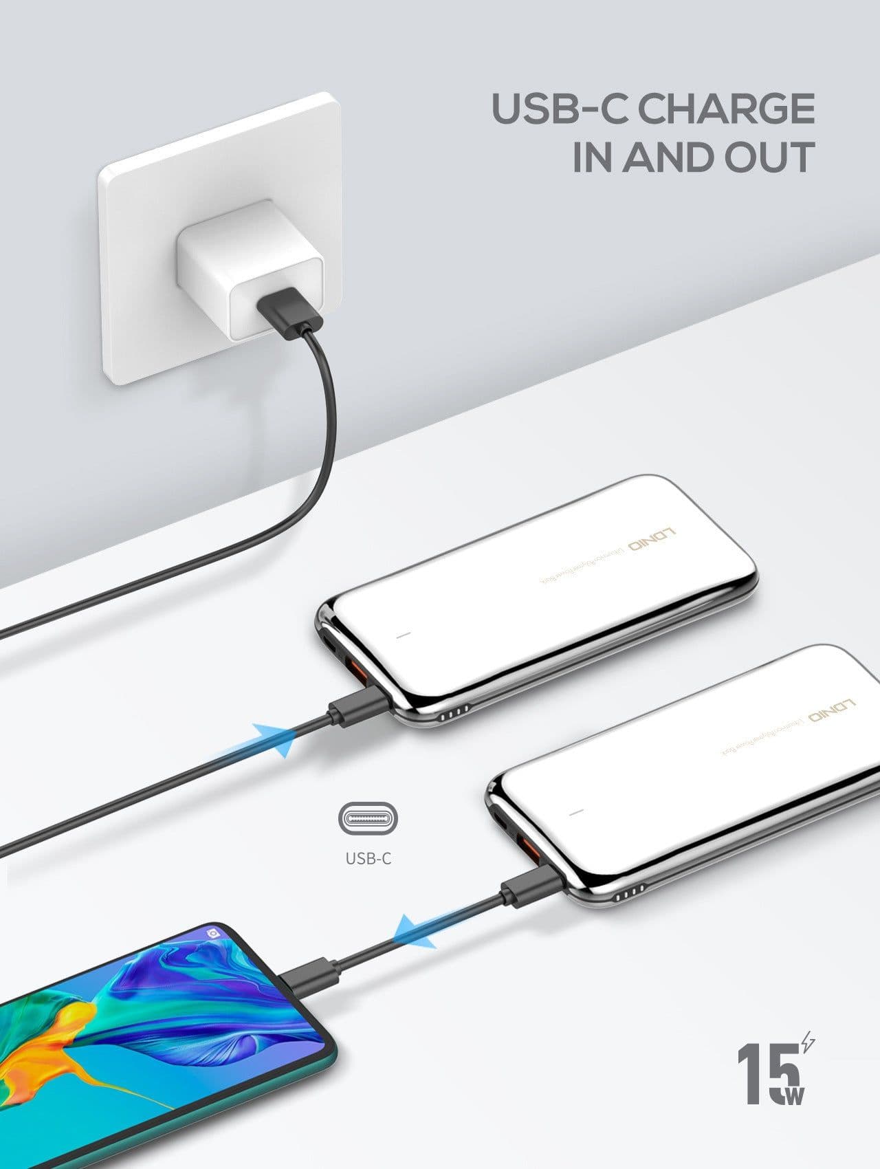 image-Austenitic Stainless Steel Large Capacity Power Bank