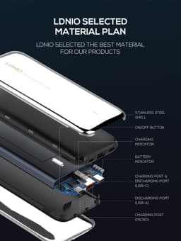 image-Austenitic Stainless Steel Large Capacity Power Bank