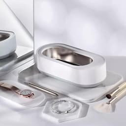 image-Clean Ultrasonic Cleaner Portable 45000Hz High-Frequency Vibration Cleaning Machine Jewelry Glasses Watch Cleaning