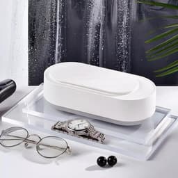 image-Clean Ultrasonic Cleaner Portable 45000Hz High-Frequency Vibration Cleaning Machine Jewelry Glasses Watch Cleaning
