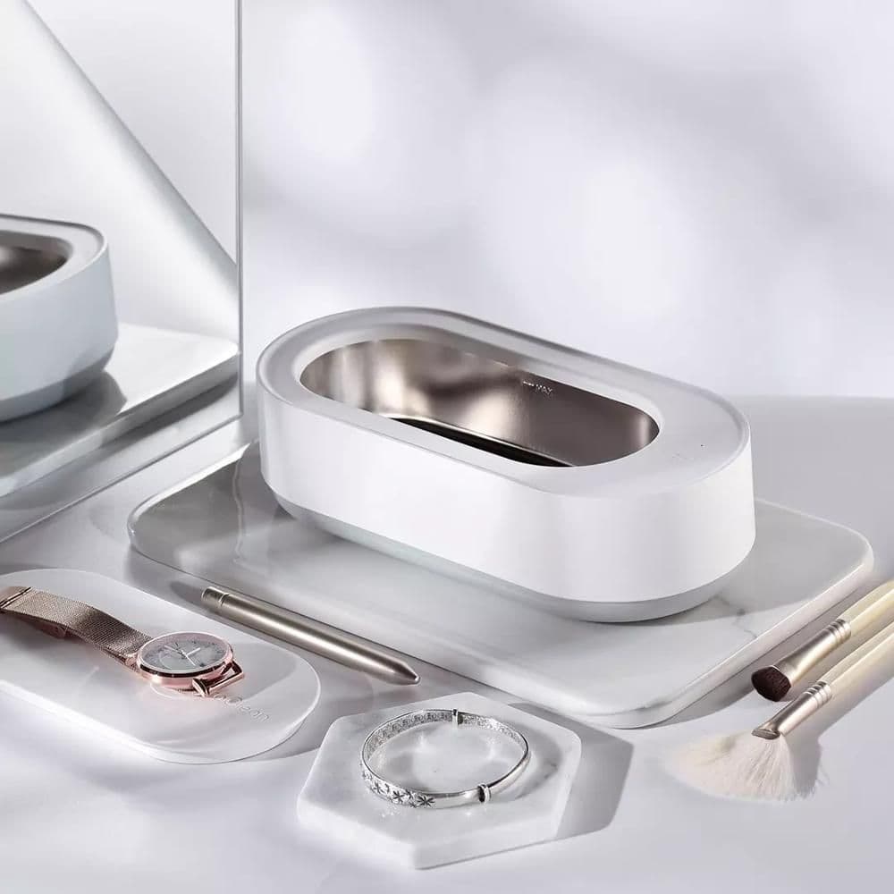 image-Clean Ultrasonic Cleaner Portable 45000Hz High-Frequency Vibration Cleaning Machine Jewelry Glasses Watch Cleaning