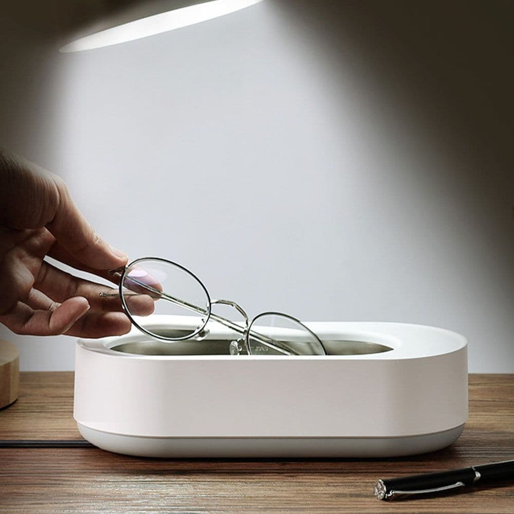 image-Clean Ultrasonic Cleaner Portable 45000Hz High-Frequency Vibration Cleaning Machine Jewelry Glasses Watch Cleaning