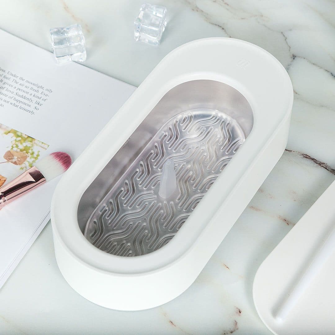 image-Clean Ultrasonic Cleaner Portable 45000Hz High-Frequency Vibration Cleaning Machine Jewelry Glasses Watch Cleaning