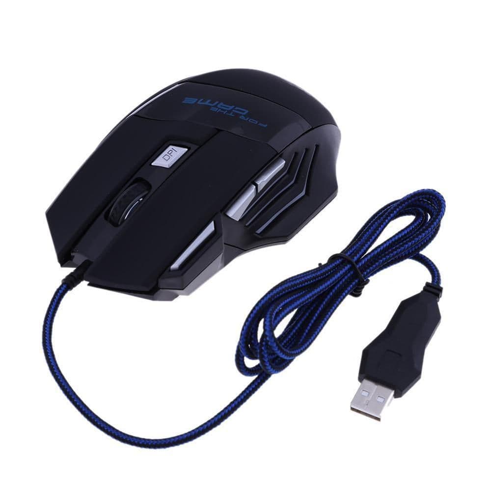 image-Wired Gaming Mouse 5500DPI 7-Color LED Backlight Optical Mouse Gamer USB 7 Buttons PC Gamer Computer Laptop Desktop Mice