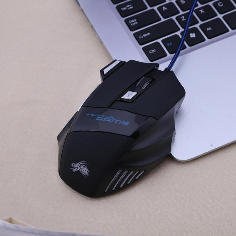 image-Wired Gaming Mouse 5500DPI 7-Color LED Backlight Optical Mouse Gamer USB 7 Buttons PC Gamer Computer Laptop Desktop Mice