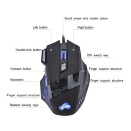 image-Wired Gaming Mouse 5500DPI 7-Color LED Backlight Optical Mouse Gamer USB 7 Buttons PC Gamer Computer Laptop Desktop Mice